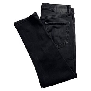 American Eagle Outfitters Slim Straight Black Jeans Mens 33x30 Airflex+